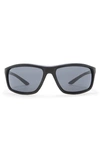 Nike Adrenaline 66mm Rectangular Sunglasses In Matte Black/ Black/ Dark Grey