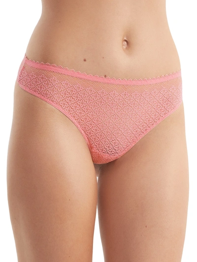 Bare The Flirty Lace Thong In Wild Rose