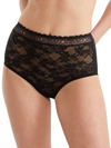 Bare Soft Stretch High-waist Lace Brief In Black