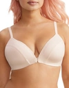 Bare The Front Close Lace Wire-free Lounge Bra In Delicacy