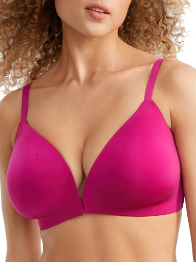 Bare The Front Close Wire-free Lounge Bra In Festival Fuchsia