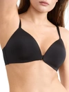 Bare The Front Close Wire-free Lounge Bra In Black