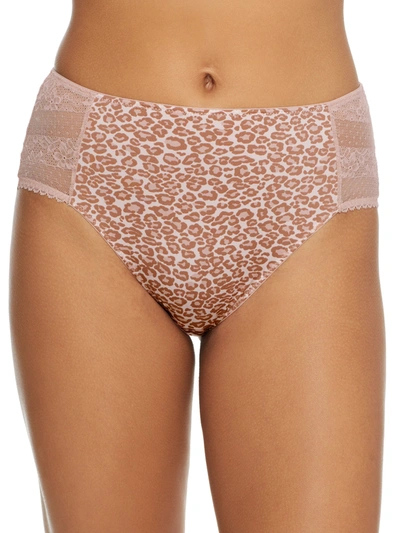 Bare The Everyday Lace Hi-cut Brief In Animal Rose Smoke