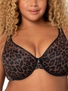 Curvy Couture Full Figure Mesh Underwire Bra In Multi