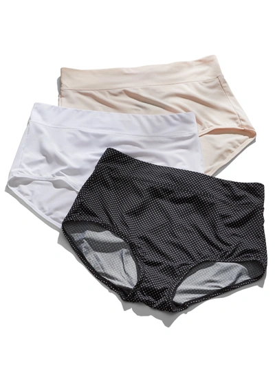 Warner's No Pinching. No Problems. Brief 3-pack In Rose,white,pindot