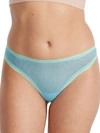 On Gossamer Gossamer Mesh Hip G Thong In Cerulean