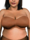 Curvy Couture Smooth Multi-way Strapless Bra In Brown