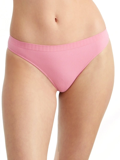 Bare The Easy Everyday Seamless Thong In Wild Rose Ribbed