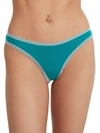 B.tempt'd By Wacoal Inspired Eyelet Thong In Deep Lake