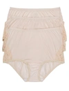 Shop Vanity Fair Women's Lace Nouveau Brief 3-pack In Beige