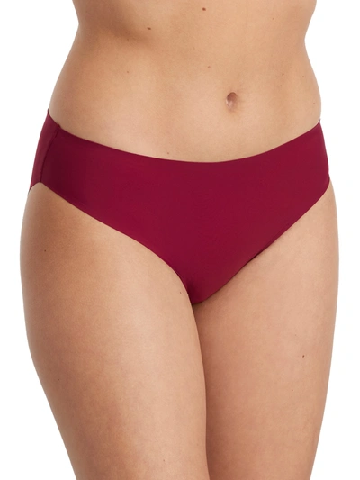 Tc Fine Intimates Wonderful Edge Matte Microfiber Hipster In Rhubarb