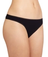 On Gossamer Cabana Cotton Low Rise Hip G Thong 3-pack In Black