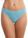 On Gossamer Cabana Cotton Low Rise Hip G Thong In Turquoise Sea