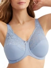 Lilyette Comfort Lace Minimizer Bra In Blue Sky Ahead