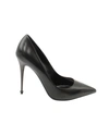 TOM FORD POINTED-TOE PIN-HEEL PUMPS IN BLACK LEATHER