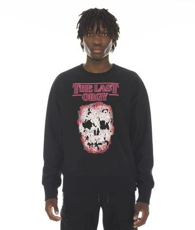 Cult Of Individuality-men Crew Neck Fleece In Black