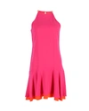 Diane Von Furstenberg Kera Halter Neck Layered Dress In Pink Triacetate In Pink