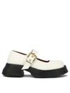 Marni 20mm Mary Jane Leather Shoes In White