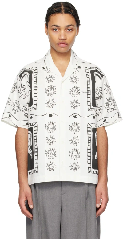 Jacquemus La Chemise Jean Cotton Bowling Shirt In Multicolour