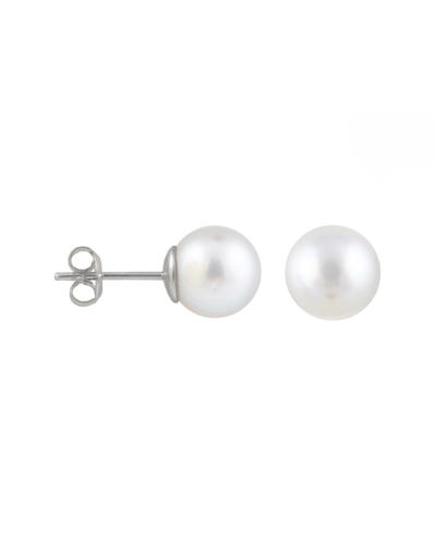 Splendid Pearls 14k 10-11mm South Sea Pearl Studs In White