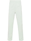 Palm Angels Monogram-embroidered Track Pants In Green