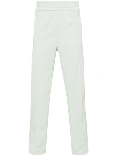 Palm Angels Stripe Detail Trousers In Green