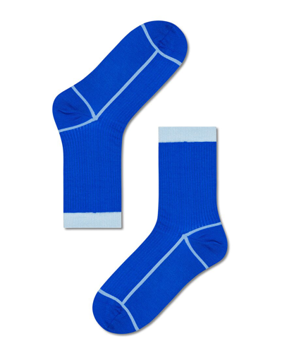 Happy Socks Liv Crew Socks In Blue