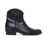 Via Roma 15 Leather Ankle Boot In Black In Black