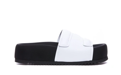 Vic Matie Bubble Flatform Sandals In White