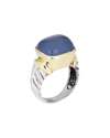David Yurman Albion 14k & Silver Chalcedony Ring (authentic )