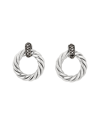 DAVID YURMAN DAVID YURMAN CABLE COLLECTION SILVER 0.17 CT. TW. DIAMOND EARRINGS (AUTHENTIC  PRE-OWNED)