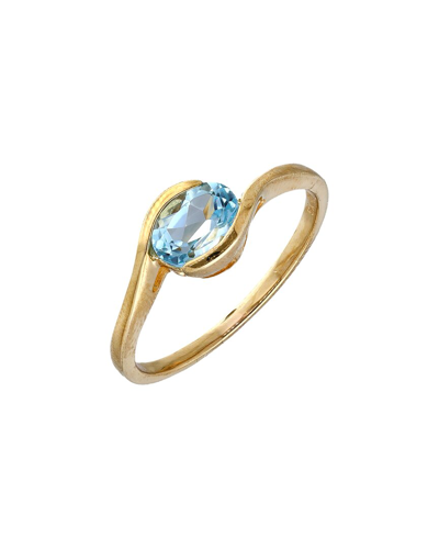 Tiramisu 14k Over Silver 0.90 Ct. Tw. Blue Topaz Ring In Gold