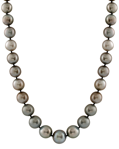 Splendid Pearls 14k 10-14mm Tahitian Pearl Necklace In Metallic