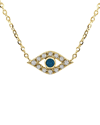 Sabrina Designs 14k 0.11 Ct. Tw. Diamond & Sapphire Evil Eye Pendant