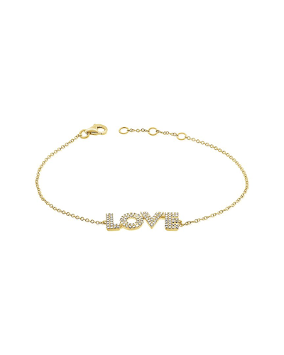 Sabrina Designs 14k 0.25 Ct. Tw. Diamond Love Chain Bracelet In Gold