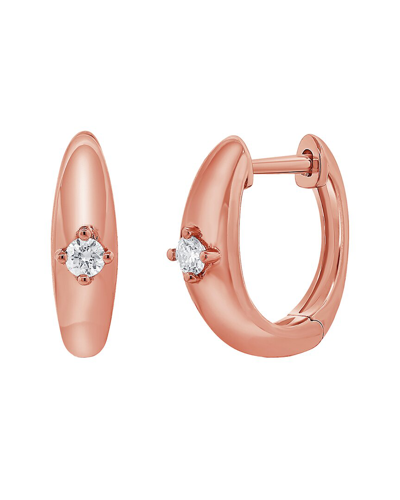 Sabrina Designs 14k Rose Gold 0.12 Ct. Tw. Diamond Hoops In Neutral