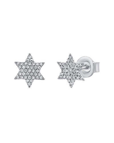 Sabrina Designs 14k 0.15 Ct. Tw. Diamond Star Studs In White