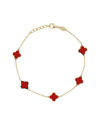 ITALIAN GOLD SABRINA DESIGNS 14K CORAL STATION BRACELET