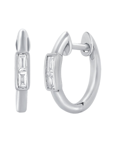 Sabrina Designs 14k 0.11 Ct. Tw. Diamond Huggie Earrings In White