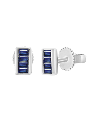 Sabrina Designs 14k 0.36 Ct. Tw. Diamond & Sapphire Studs In Blue