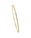 Sabrina Designs 14k 0.50 Ct. Tw. Diamond & Aquamarine Flexible Bangle Bracelet