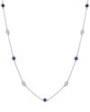 Sabrina Designs 14k 1.56 Ct. Tw. Diamond & Sapphire Station Necklace
