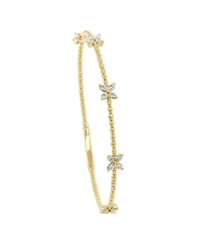 Sabrina Designs 14k 0.60 Ct. Tw. Diamond Butterfly Station Bangle Bracelet In Gold