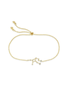 Sterling Forever 14k Plated Cz Constellation Bolo Bracelet