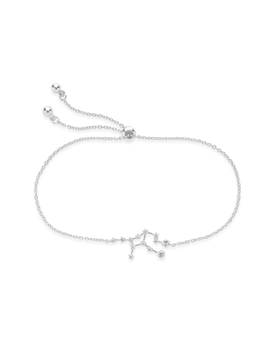 Sterling Forever Rhodium Plated Cz Constellation Bolo Bracelet