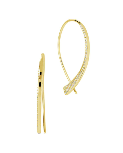 Sterling Forever Carlotta Threader Earrings In Gold