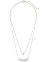 Sterling Forever Lillian Layered Necklace In Grey