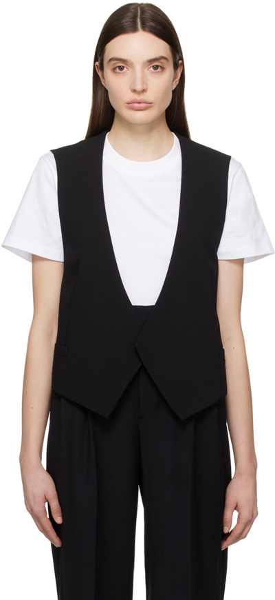 Ami Alexandre Mattiussi Black Open Vest In Black/001