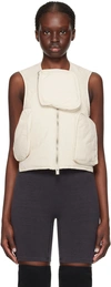 Heliot Emil Off-white Pooled Vest In Stone
