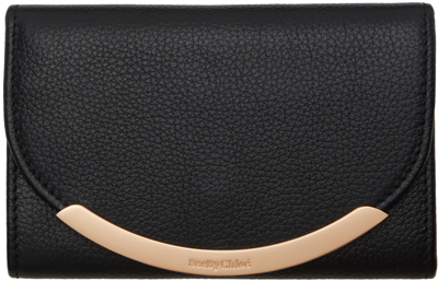 See By Chloé Black Lizzie Compact Wallet In 001 Black
